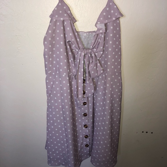 lilac polka dot dress